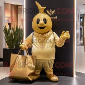 Gold Beet maskot kostume...