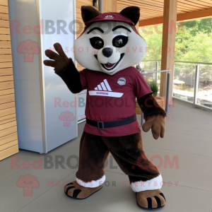 Maroon Raccoon mascotte...