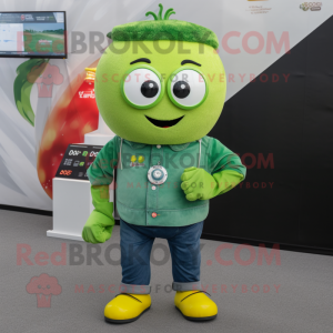 Postava maskota Lime Green...