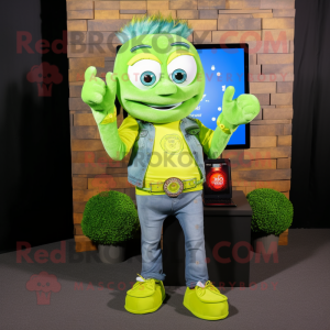 Postava maskota Lime Green...