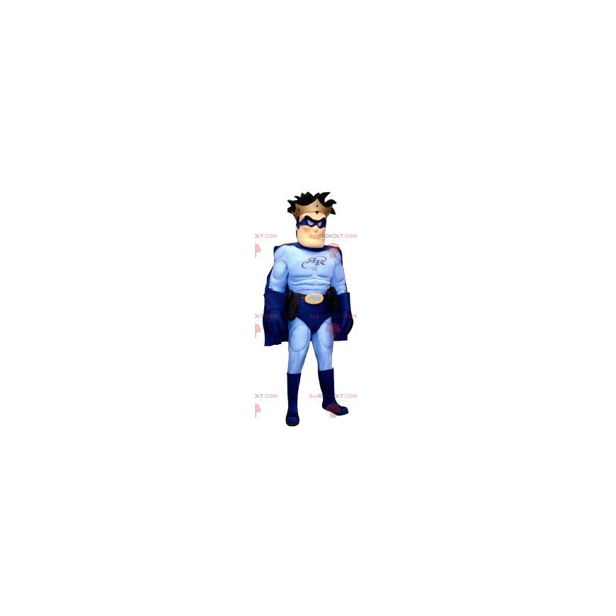 Superhero mascot in blue outfit - Redbrokoly.com Superhero mascot in blue outfit - Redbrokoly.com