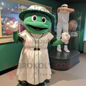 Grønn baseballhanske maskot...