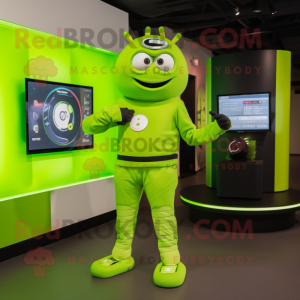 Postava maskota Lime Green...