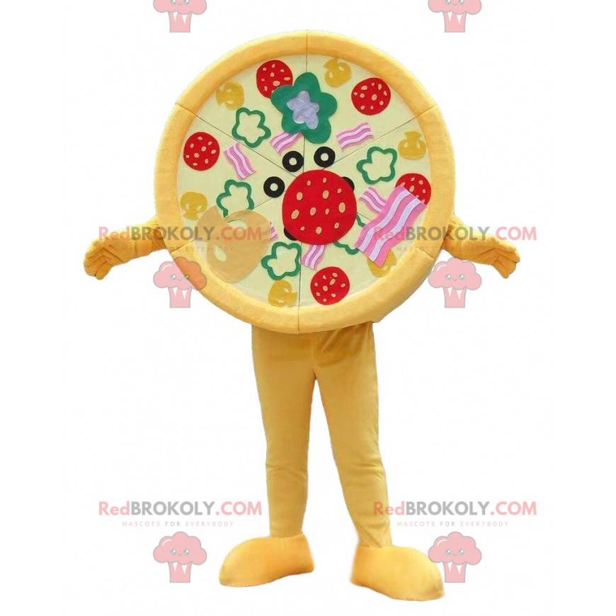 Pizza maskot, pizzadräkt, pizzatillverkad dräkt - Redbrokoly.com