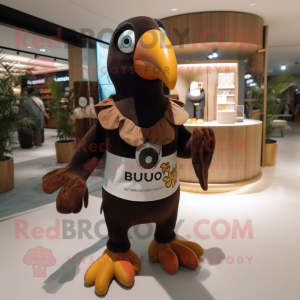 Brun Toucan maskot kostume...