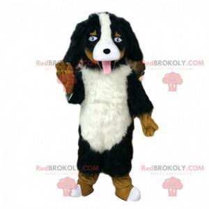 Mascotte cane peloso, costume cane realistico, cane di razza -