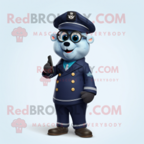 Navy Phone mascot costume character dressed with a Vest and Reading glasses