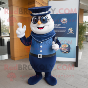 Navy Phone mascot costume character dressed with a Vest and Reading glasses