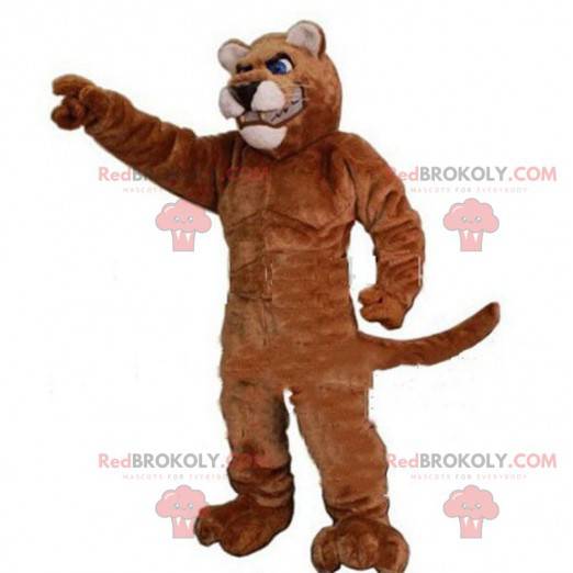 Mascotte gespierde tijger, katachtig kostuum - Redbrokoly.com
