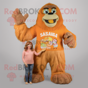 Peach Sasquatch mascotte...