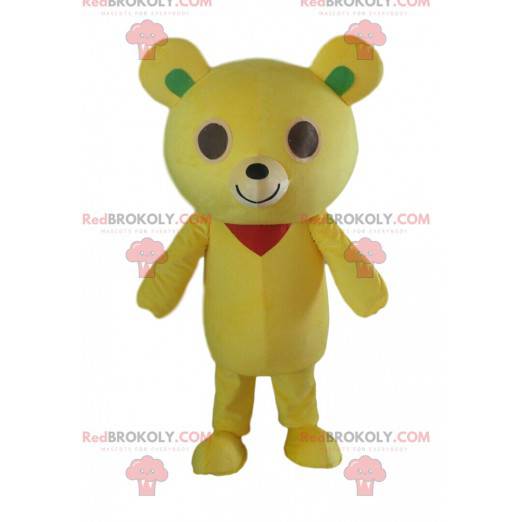 Gelbes Teddybär-Maskottchen, Plüsch-gelbes Teddybär-Kostüm -