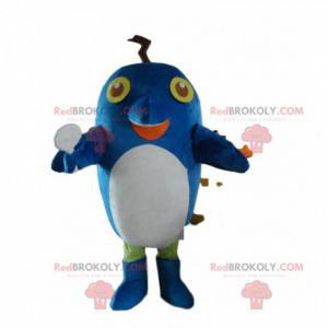 Mascotte delfino blu, costume da pesce, mascotte del mare -