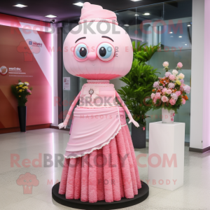 Rosa bryllupskake maskot...