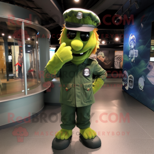 Green Navy Soldier mascotte...