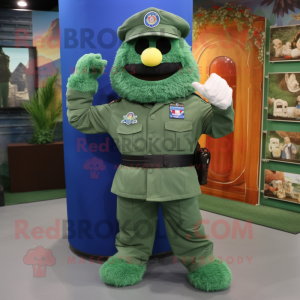 Green Navy Soldier mascotte...