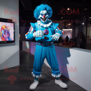 Blue Evil Clown mascotte...