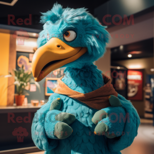 Teal Dodo Bird maskot...