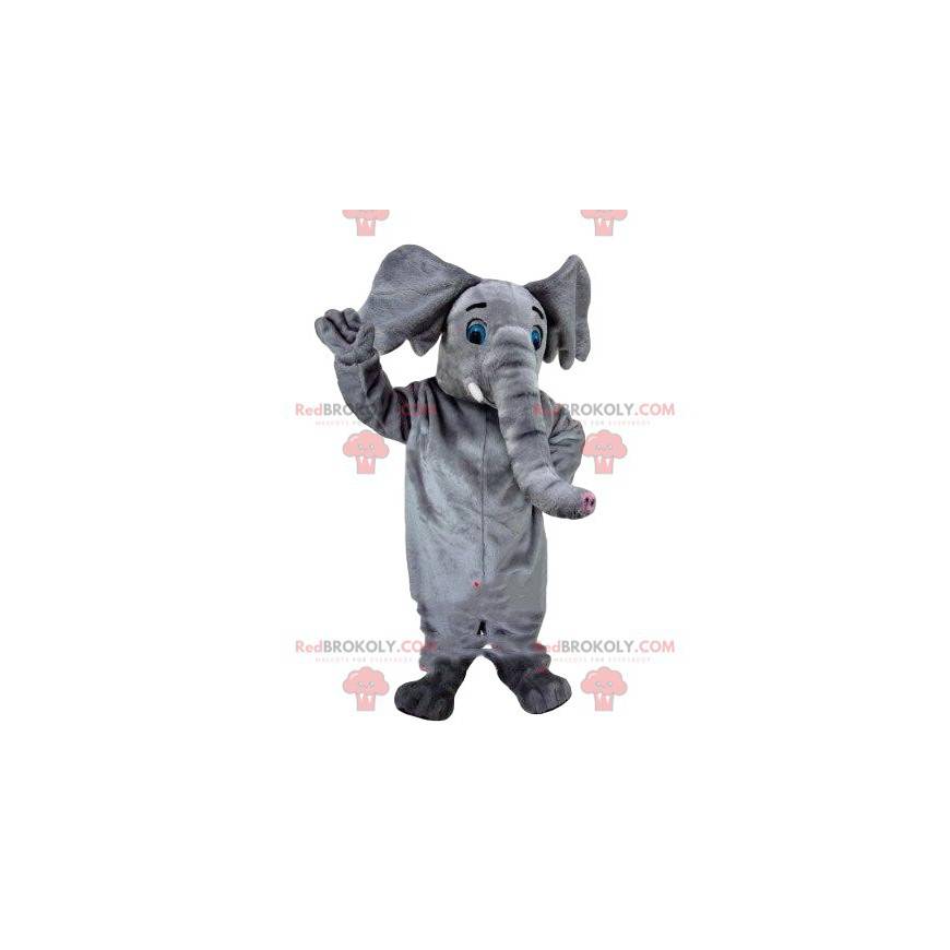 Grå elefantmaskot, cirkusdräkt, cirkusdjur - Redbrokoly.com Grå elefantmaskot, cirkusdräkt, cirkusdjur - Redbrokoly.com