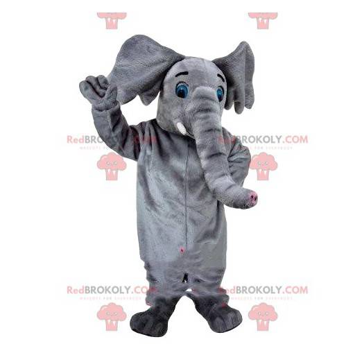 Grå elefant maskot, cirkusdragt, cirkusdyr - Redbrokoly.com