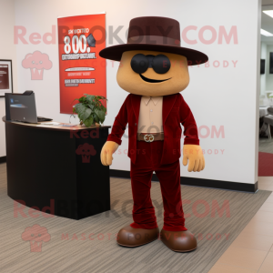 Brown Attorney mascot costume character dressed with a Capri Pants and Hats