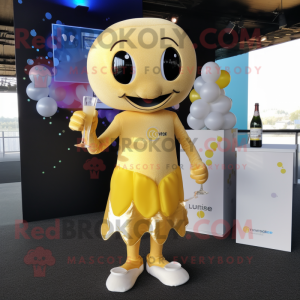 Gul champagne maskot...
