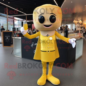 Gul champagne maskot...