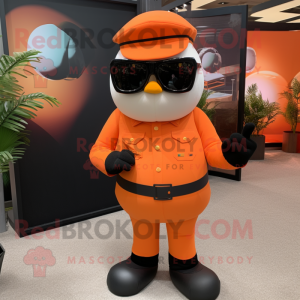 Orange Army Soldier maskot...