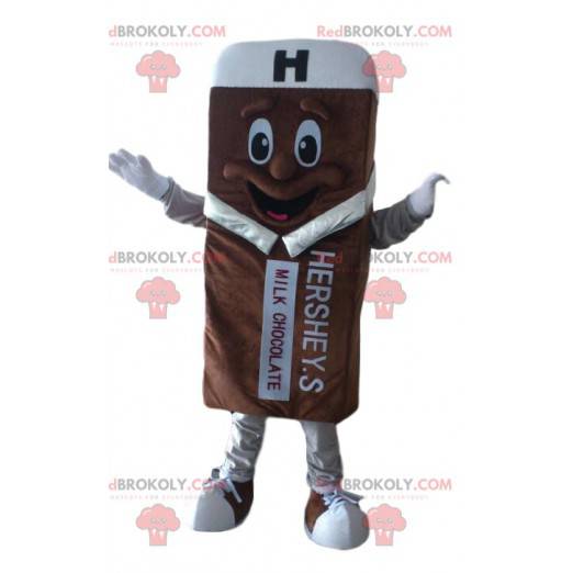 Mascotte de barre chocolatée, costume confiserie, chocolat