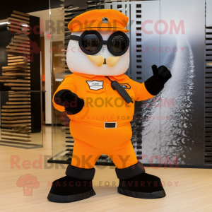 Orange Army Soldier maskot...