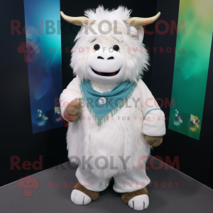 White Yak mascotte kostuum...