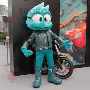 Teal Ice maskot kostume...