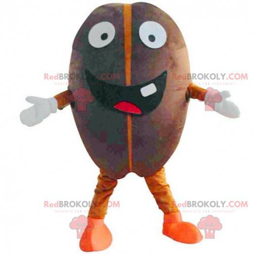 Mascotte gigante chicco di caffè, costume da caffè