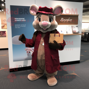 Maroon Mouse mascotte...