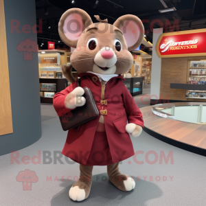 Maroon Mouse mascotte...