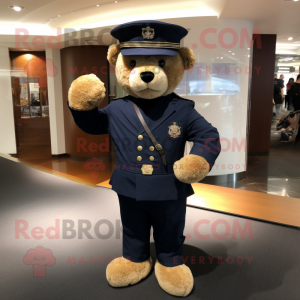 Navy teddybeer mascotte...