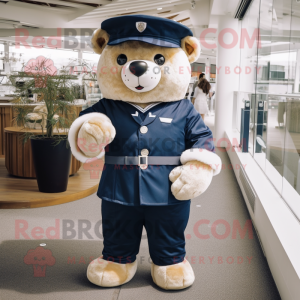 Navy teddybeer mascotte...