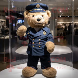 Navy teddybeer mascotte...