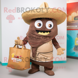 Brun Tacos maskot kostume...
