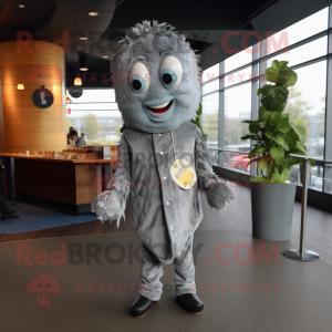 Mascotte de personnage gris...