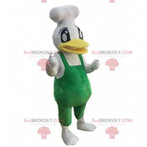 Cuocere mascotte di anatra, costume da chef, anatra gigante -