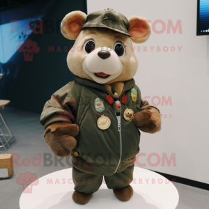 Olive Sow mascot costume character dressed with a Bomber Jacket and Necklaces