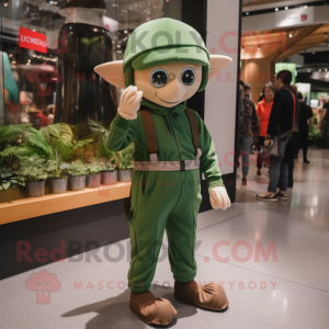 Olive Elf maskot kostume...