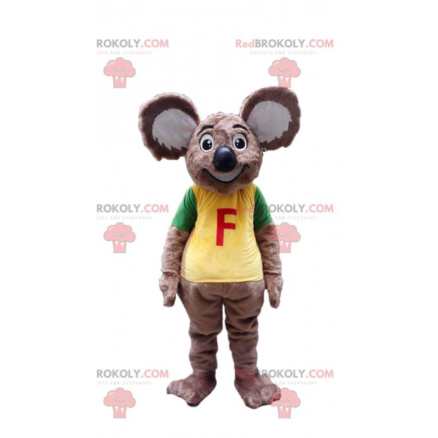 Mascotte koala grigio, costume Australia, animale australiano -