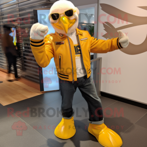 Yellow Bald Eagle mascotte...