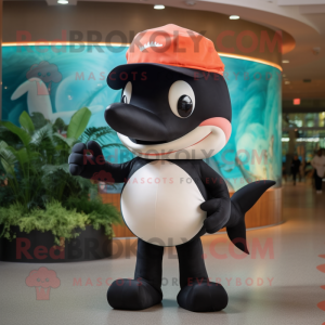 Peach Killer Whale maskot...