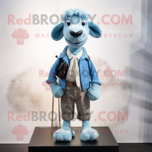 Sky Blue Sheep mascotte...