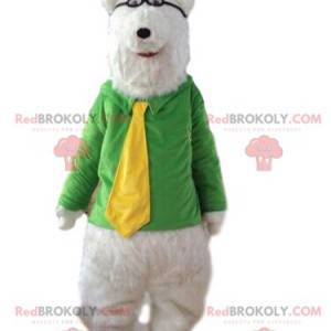 Isbjørn maskot, hvit bjørn kostyme, bamse - Redbrokoly.com