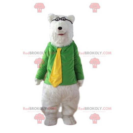 Mascote de urso polar, fantasia de urso branco, ursinho de