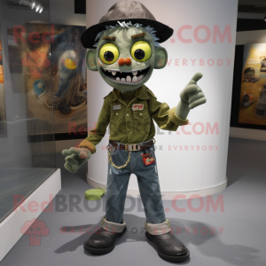 Olive Undead maskot kostym...