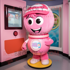 Pink Gumball Machine maskot...